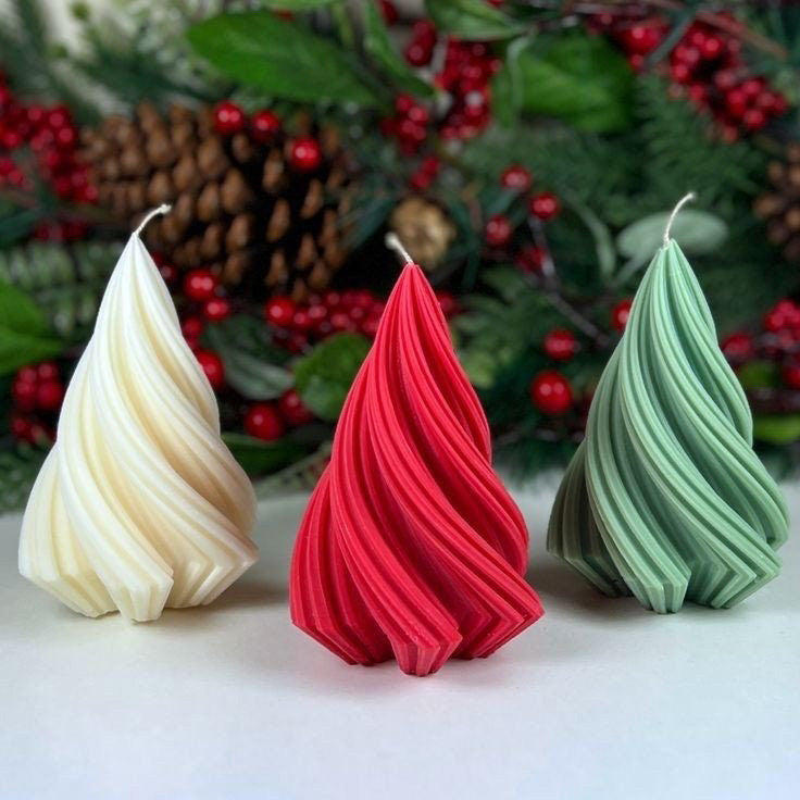 Spiral Christmas Tree Scented Candle