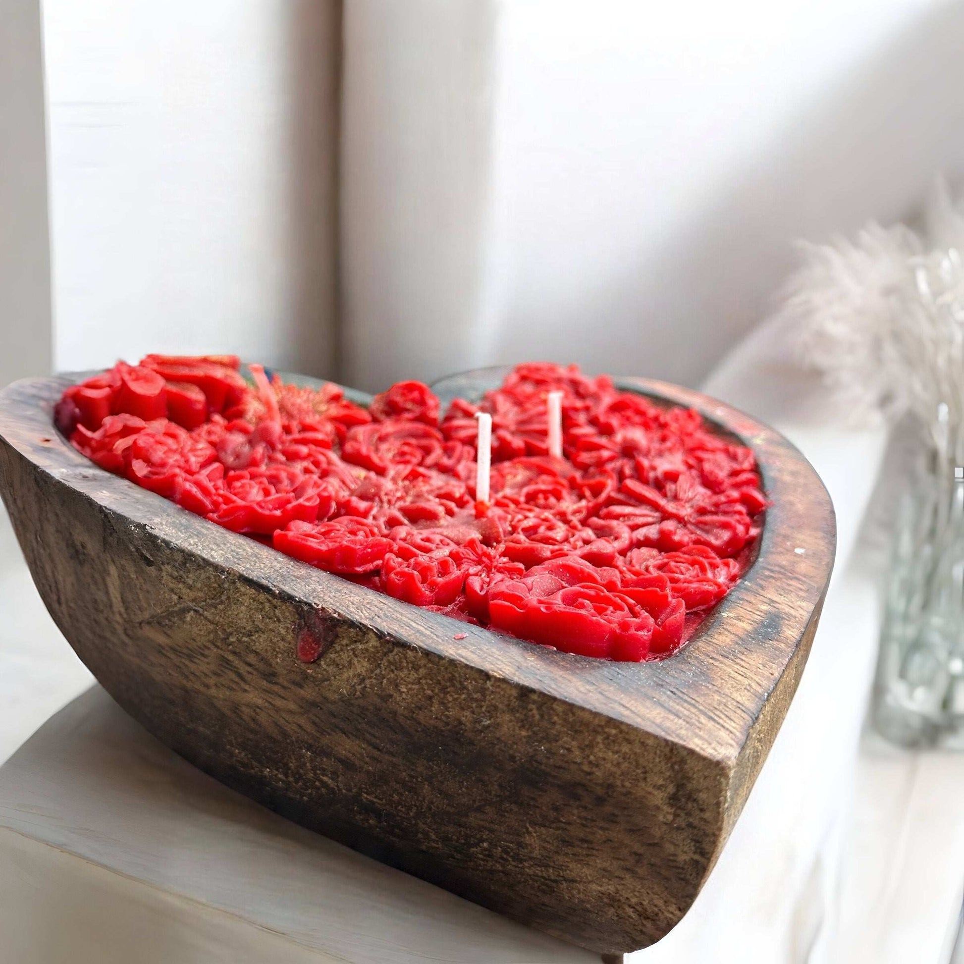 Wooden Heart | 4 Wick Scented Candle