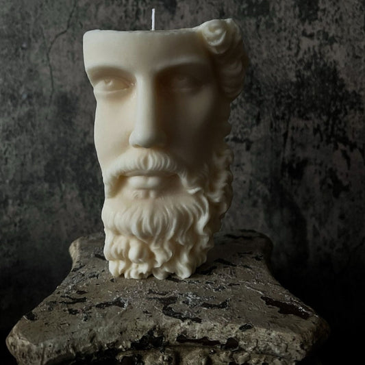 Zeus Modern Greek God Sculpture Scented Candle