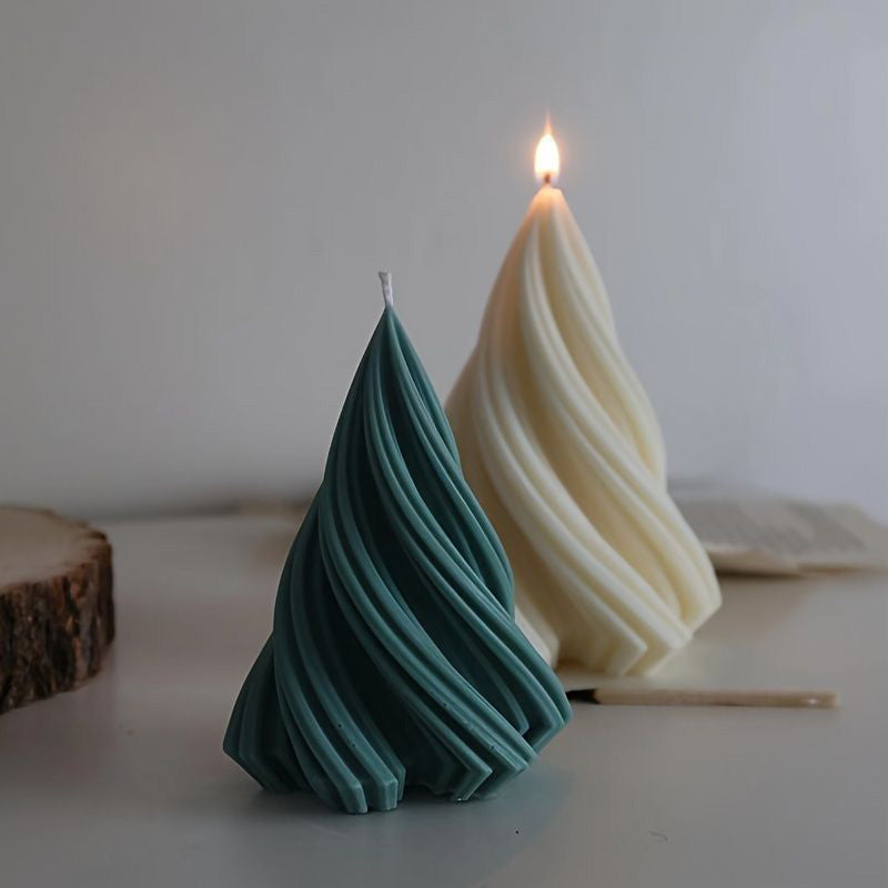 Spiral Christmas Tree Scented Candle